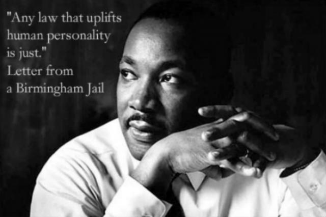 mlk photo with quote from Letter from a Birmingham Jail